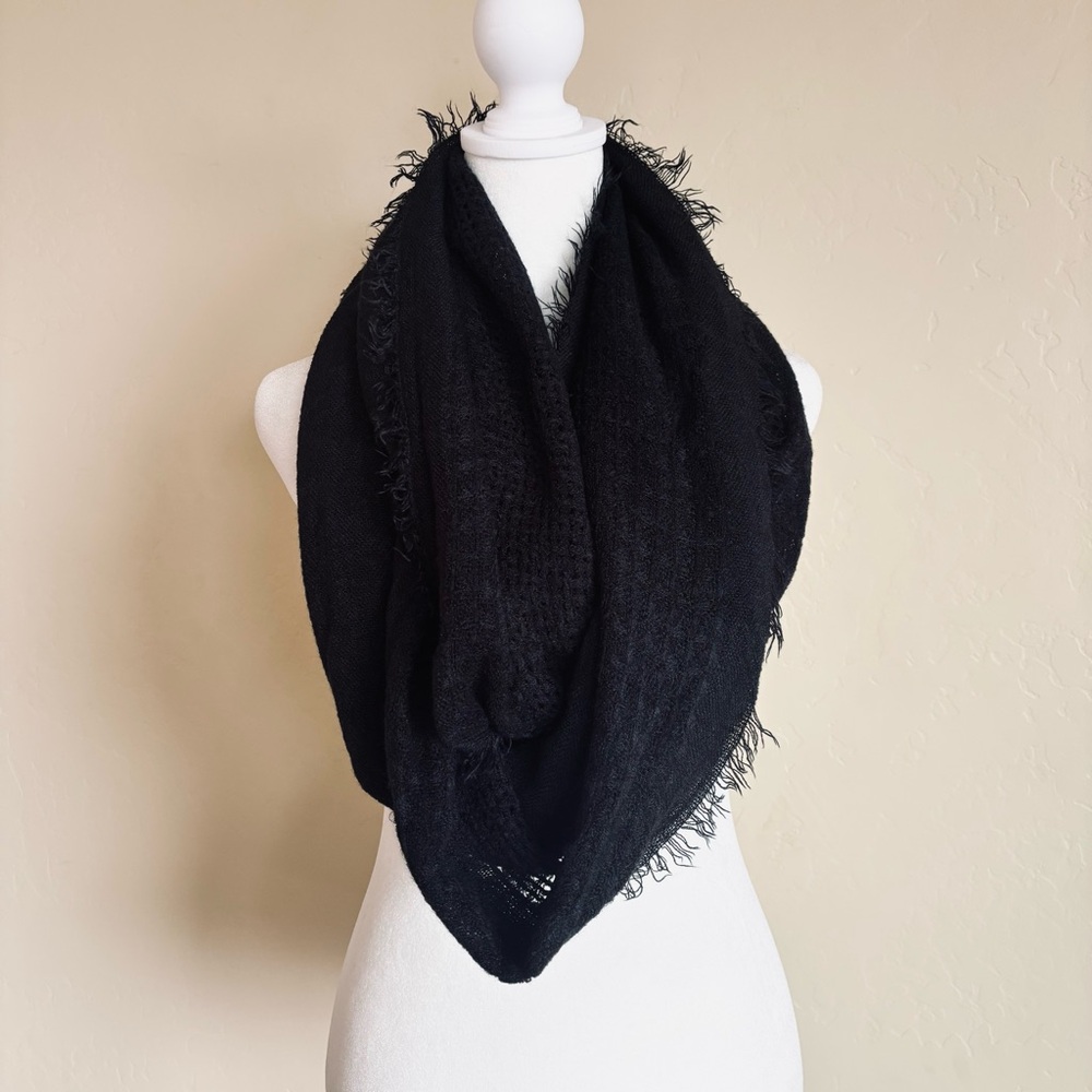 Black Boho Infinity Loop Scarf